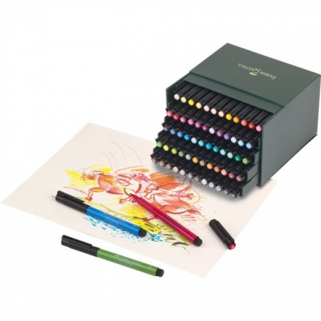 60-Pieces Pitt Artist Pen, Brush Tip, Studio Box